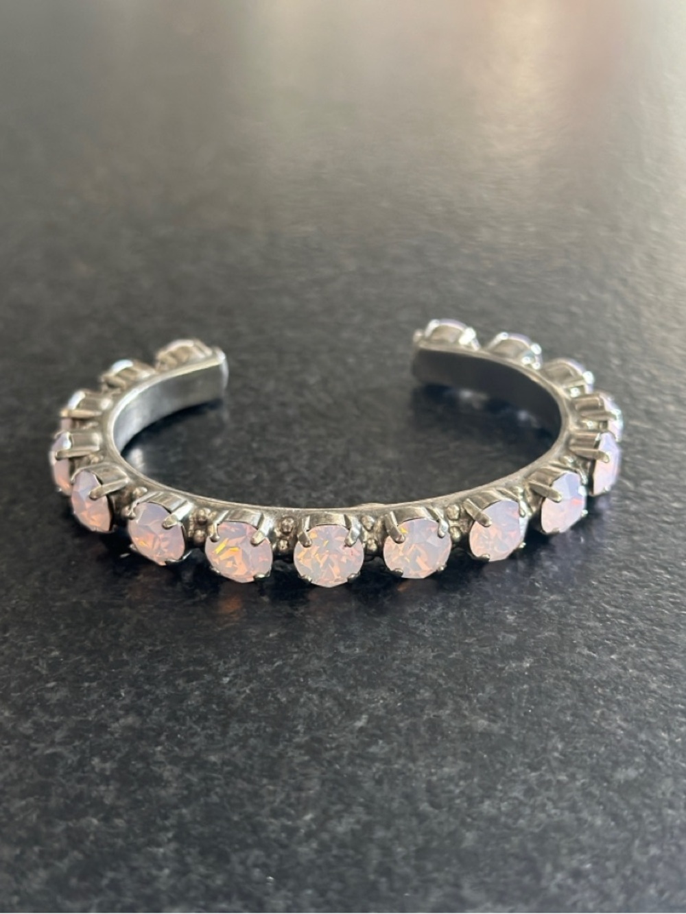 Sorrelli Riveting Romance Cuff Bracelet in Light Pink